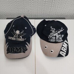 Army Hat Bundle of 2 Lightening Strikes and body piercing